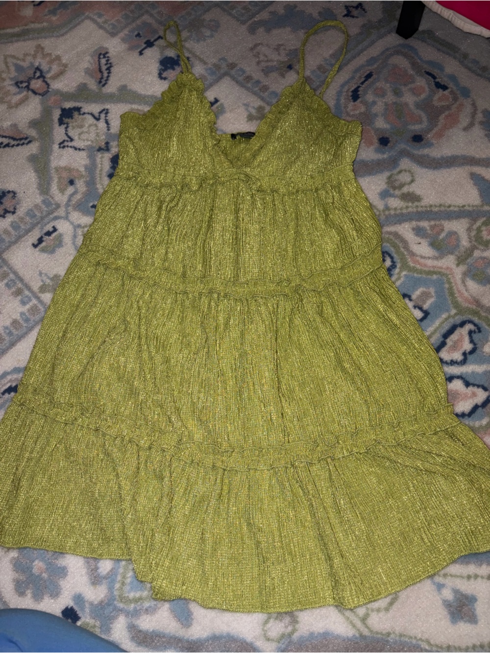 wild fable Lime Green Smocked Tank Top